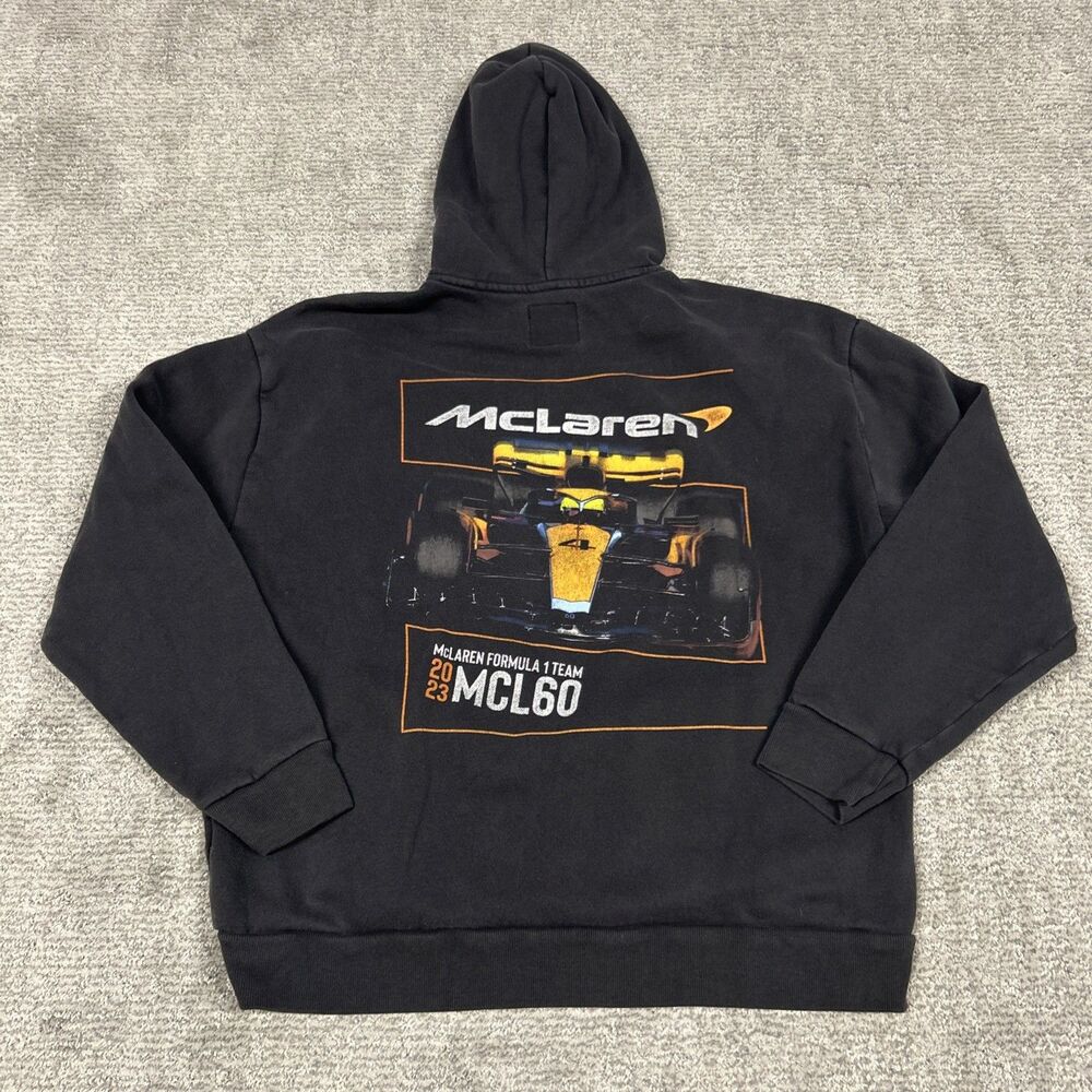 Mclaren Formula 1 Team MCL60 Hoodie Mens XL Faded Black Sweatshirt Hollister